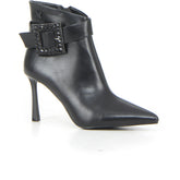 Tronchetto a punta con fibbia strass black | Boscaini Scarpe