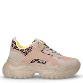 Bliss sneaker chunky in ecopelle beige rosa | Boscaini Scarpe