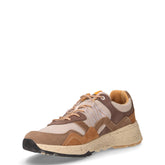 Wilfred sneaker in pelle e tessuto sabbia marrone | Boscaini Scarpe