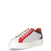Sneaker in pelle bianco rosso blu | Boscaini Scarpe