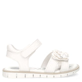 Cinder sandalo in ecopelle con fiore bambina bianco | Boscaini Scarpe