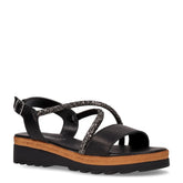 Sandalo con zeppa nero | Boscaini Scarpe