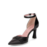 Sandalo in ecopelle con tacco nero | Boscaini Scarpe