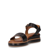 Sandalo con zeppa nero | Boscaini Scarpe