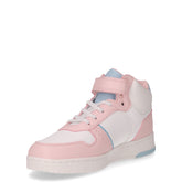 Sneaker mid da bambina in ecopelle rosa bianco | Boscaini Scarpe