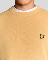 Cotton Crew Neck Jumper miele | Boscaini Scarpe