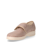Pantofola in tessuto con strappo beige | Boscaini Scarpe