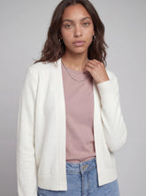 Cardigan aperto in maglia bianco | Boscaini Scarpe