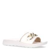 Ciabatta con catena platino bianco | Boscaini Scarpe