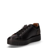 Sneaker in pelle con platform nero | Boscaini Scarpe