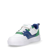 Finster sneakersin ecopelle bambino bianco verde blu | Boscaini Scarpe