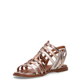 Sandalo alla schiava con zip bronce comb | Boscaini Scarpe