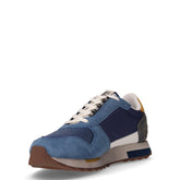 Sneaker in pelle e tessuto blu | Boscaini Scarpe
