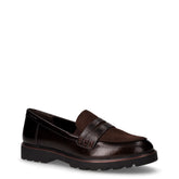 Mocassino in pelle ed ecopelle mocca | Boscaini Scarpe