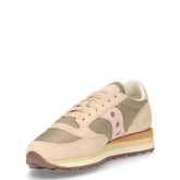 Jazz Triple sneaker in pelle e tessuto verde rosa | Boscaini Scarpe