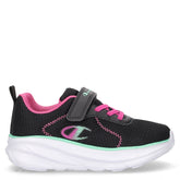HRO sneaker in tessuto ed ecopelle bambina nero rosa | Boscaini Scarpe