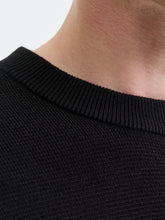 Maglione girocollo in cotone nero | Boscaini Scarpe
