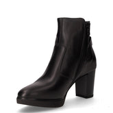 Tronchetto in pelle con elastico laterale nero | Boscaini Scarpe