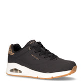 Uno Jungle Nite sneaker in ecopelle nero leopardato | Boscaini Scarpe