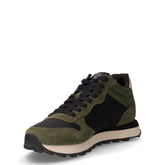 Tom 2.0 mid sneaker in tessuto e pelle militare scuro | Boscaini Scarpe