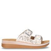 Ciabatta in ecopelle bianco oro | Boscaini Scarpe