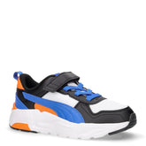 Trinity 2 sneaker in tessuto ed ecopelle bambino bianco blu arancio | Boscaini Scarpe