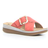 Ciabatta in ecopelle con zeppa rosso - Ciabatte Donna | Boscaini Scarpe