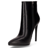 Tronchetto in ecopelle con zip nero | Boscaini Scarpe