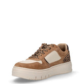 Sneaker in ecopelle leopardato beige marrone | Boscaini Scarpe