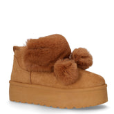 Stivaletto caldo in tessuto con platform cammello - LAURA BIAGIOTTI | Boscaini Scarpe