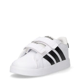Grand Court 3.0 sneaker in ecopelle con strappi e tre strisce bianco nero | Boscaini Scarpe