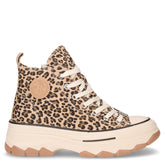 Sneaker in tessuto con platform taupe | Boscaini Scarpe