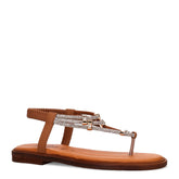 Sandalo infradito con strass cuoio | Boscaini Scarpe