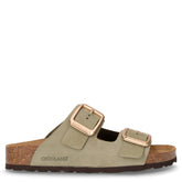 Enny ciabatta in pelle salvia | Boscaini Scarpe