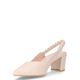Slingback in ecopelle con tacco rosa polvere | Boscaini Scarpe