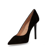 Décolleté a punta in pelle nero camoscio | Boscaini Scarpe