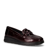 Mocassino in pelle con catena bordeaux | Boscaini Scarpe