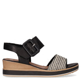 Sandalo con tacco crema | Boscaini Scarpe