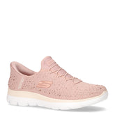Summits Brilliant Shine sneaker slip ins in tessuto malva chiaro | Boscaini Scarpe