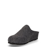 Gemy ciabatta in tessuto con zeppa asfalto | Boscaini Scarpe