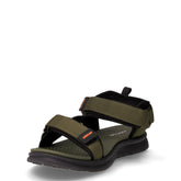 Meek sandalo in tessuto oliva nero | Boscaini Scarpe