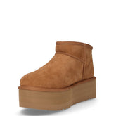 Classic Ultra Mini Platform stivaletto caldo in pelle noce | Boscaini Scarpe