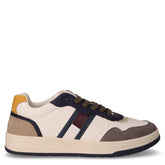 Sneaker in ecopelle bambino bianco blu multicolor | Boscaini Scarpe