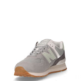 574 sneaker in pelle e tessuto grigio | Boscaini Scarpe