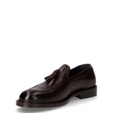 Mocassino in pelle con nappine castagno | Boscaini Scarpe