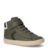 Gisly sneaker in ecopelle bambino verde scuro navy | Boscaini Scarpe
