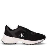 Hike Runner Lace Up sneaker in tessuto e mesh nero | Boscaini Scarpe
