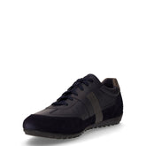 Wells scarpa sportiva in pelle e tessuto blu navy | Boscaini Scarpe