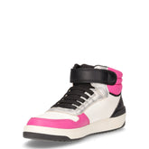 Washiba sneaker bambina in ecopelle e tessuto bianco fuxia nero | Boscaini Scarpe