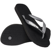 Top Logomania Logo Pop Up infradito black steel grey | Boscaini Scarpe